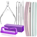 Manicure and Pedicure Tools Kit, Manicure Kit, Nail Files 100/180, Nail Buffer Block, Nail Cuticle Nippers, Cuticle