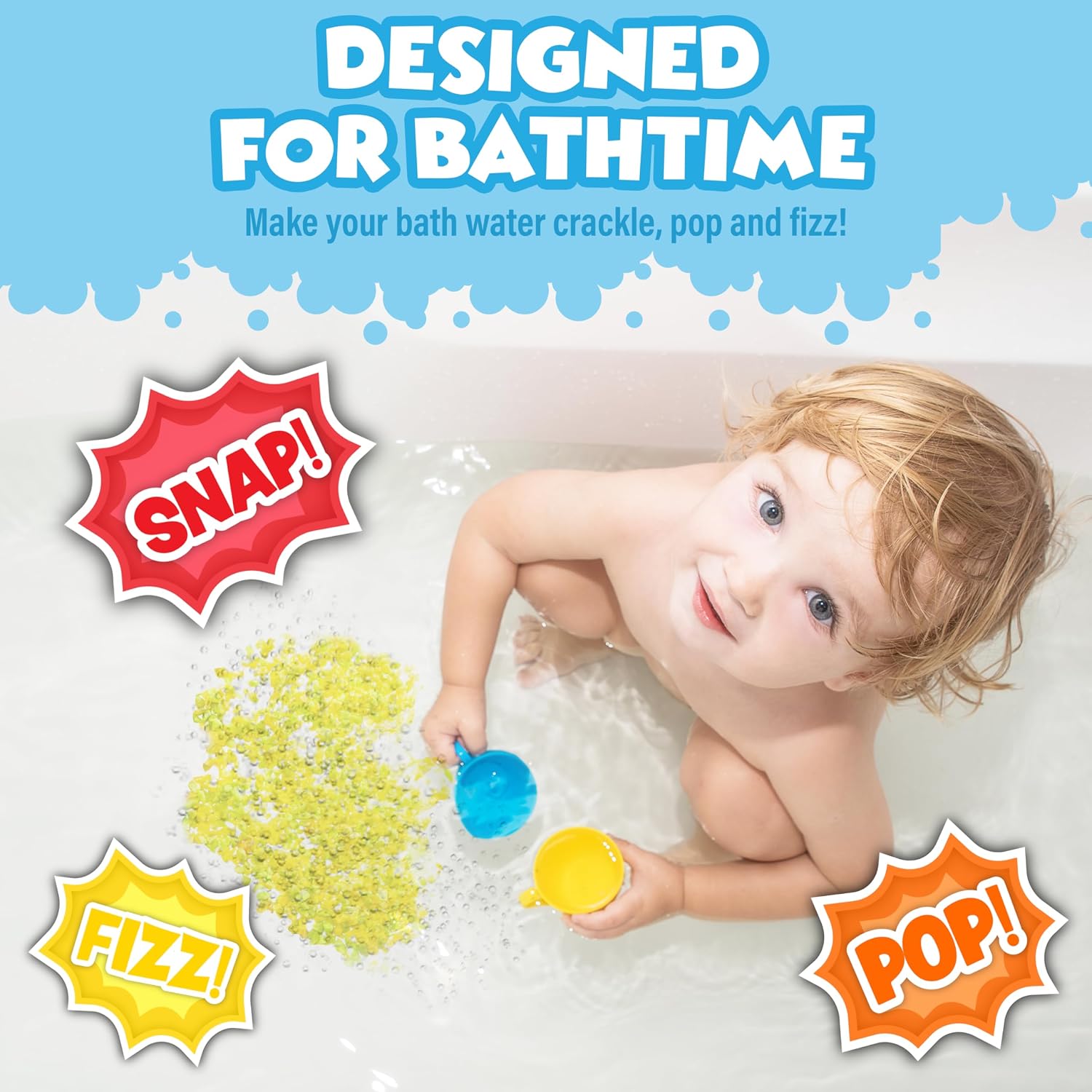 Bath Crackles Bath Toy, Variety 12 Pack | Nontoxic & Fragrance-Free | Makes Bath Water Crackle & Pop for a Unique