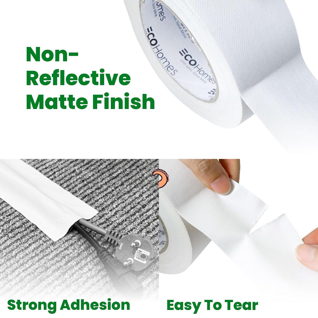 No Residue Gaffers Tape, (4 Inch x 90 FT, White)
