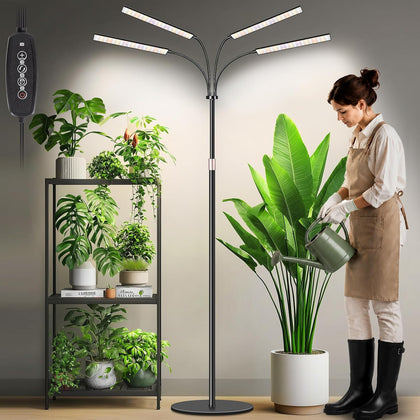 Grow Lights for Indoor Plants, 75" Tall Full Spectrum Plant Grow Light | 228 LEDs Full Spectrum Grow Light with