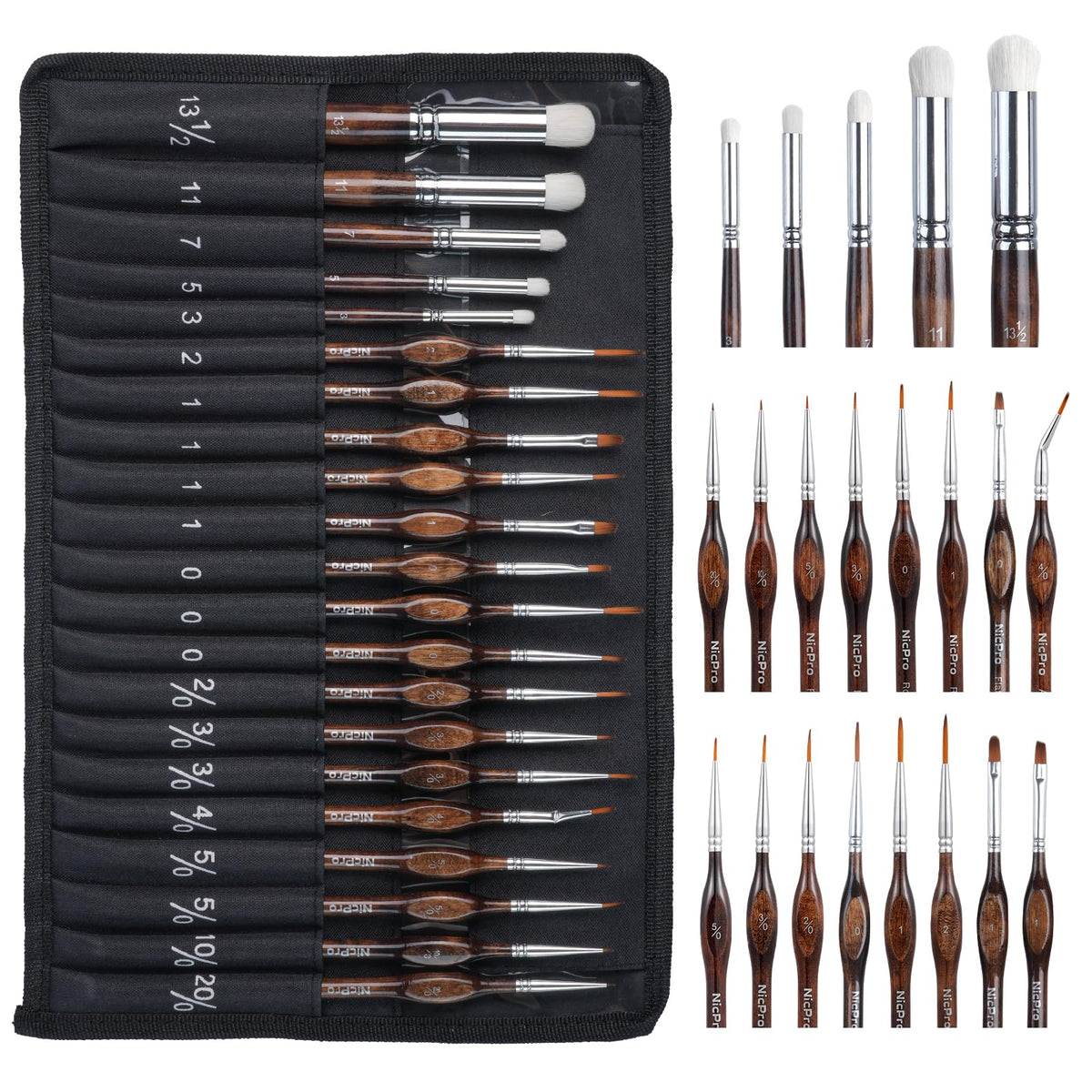 21 PCS Miniature Paint Brushes Set, Model Paint Brushes & Drybrush