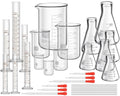 30 Pcs 50/100/250/500/1000ml Glass Beaker Set, 3.3 Borosilicate Low Form Griffin Lab Glassware Include Graduated