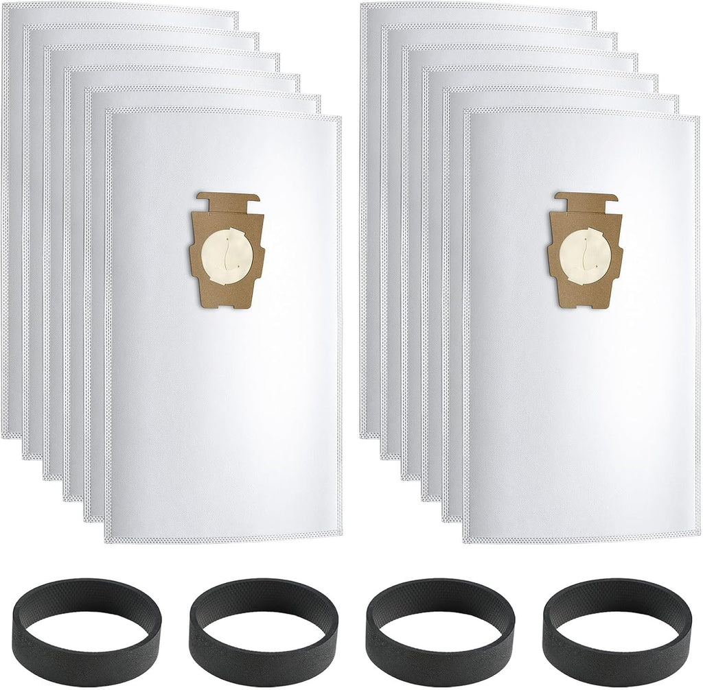 12 Bags + 4 Belts Vacuum Bags Compatible with Kirby Vacuum Cleaner Bags, Solid Cloth Dust Bag Fit All Kirby