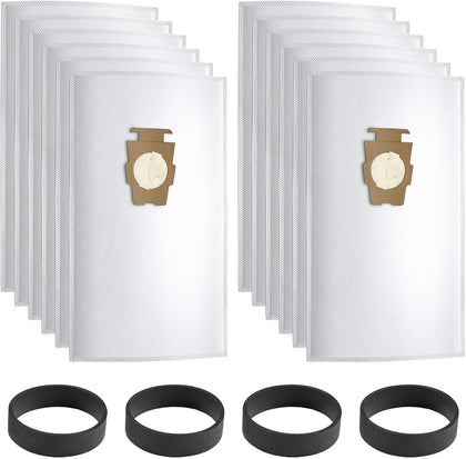 12 Bags + 4 Belts Vacuum Bags Compatible with Kirby Vacuum Cleaner Bags, Solid Cloth Dust Bag Fit All Kirby