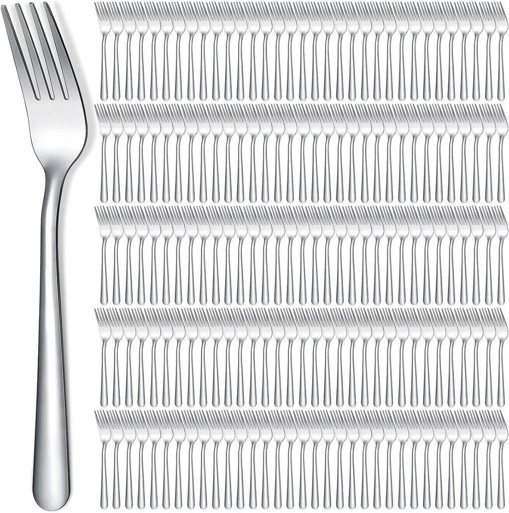 400 Pcs Stainless Steel Dinner Forks Set, 8 Inch Bulk Metal Forks