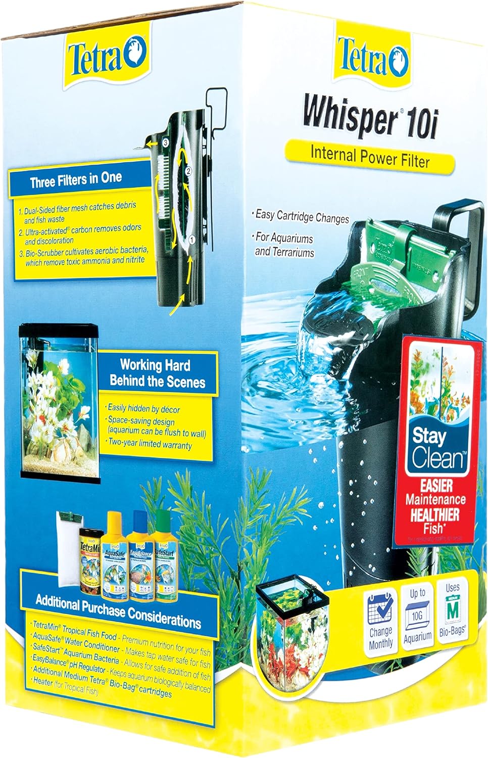 Whisper 85 GPH Internal Power Filter For Aquariums