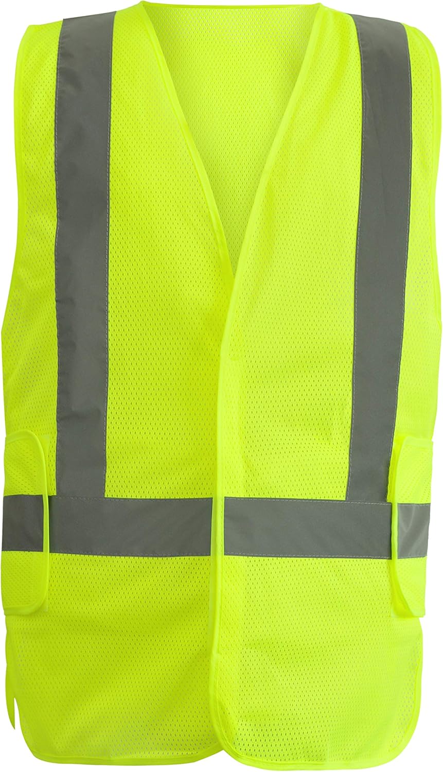 High Reflective Vest - Construction Vest - Universal Fit - ANSI/ISEA Class 2 - Sweat-Free With Reflective Material