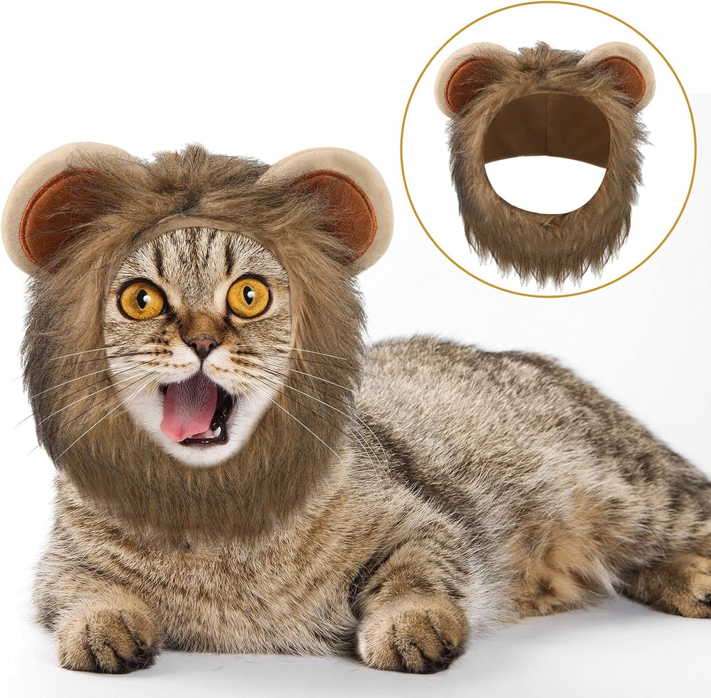 5 Pcs Cute Cat Costume Hats Cat Costume Halloween Bunny with Ears | Funny Mane Hat for Pets and Small Dogs Kitten