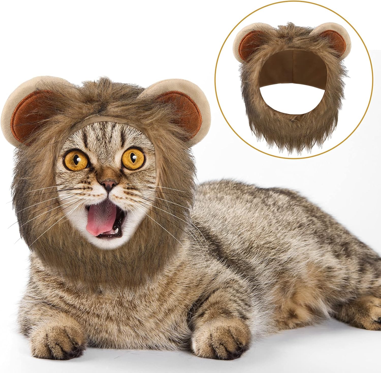 5 Pcs Cute Cat Costume Hats Cat Costume Halloween Bunny with Ears | Funny Mane Hat for Pets and Small Dogs Kitten