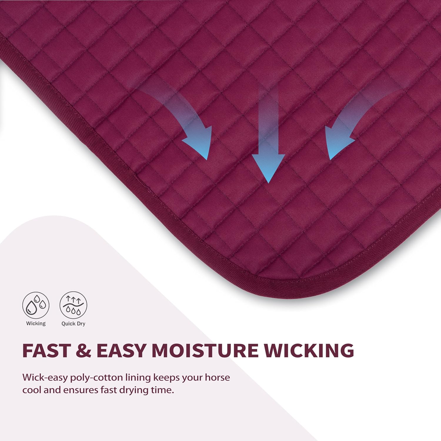 All-Purpose Square Quilted Western Saddle Pad, Horse Saddle Pad