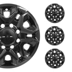 18" Gloss Black Wheel Skin Set Compatible with Chevy Silverado