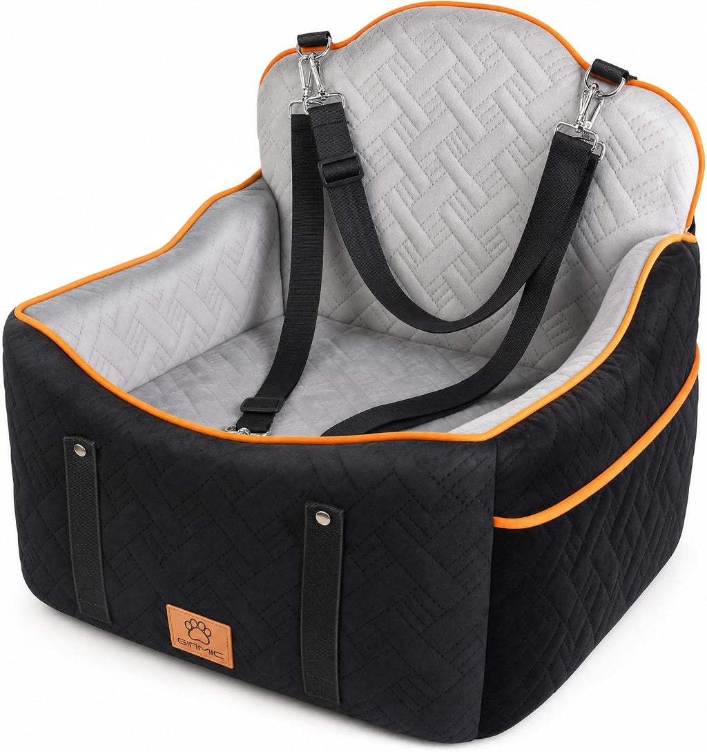 Dog Car Seats for Small Medium Dogs up to 35 lbs – Dog Booster Car Seat with 5.3-Inch Memory Foam, Dual Safety