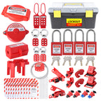 Loto Lockout Tagout Kit with Portable Toolbox & Industrial Safety Locks