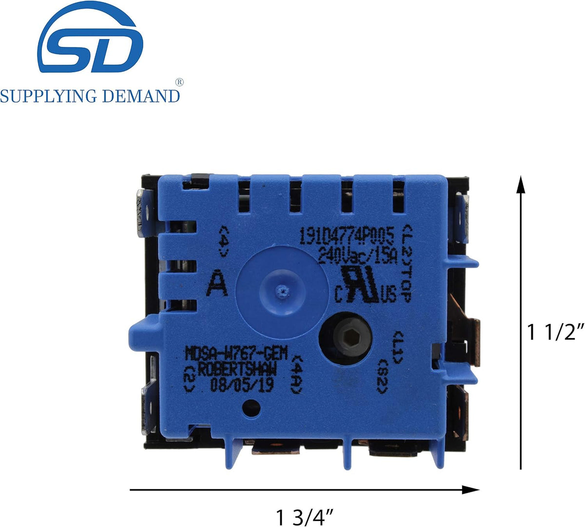 Supplying Demand WB24X25013 4464832 Electric Range Infinite Control Switch Replacement Model Specific Not Universal