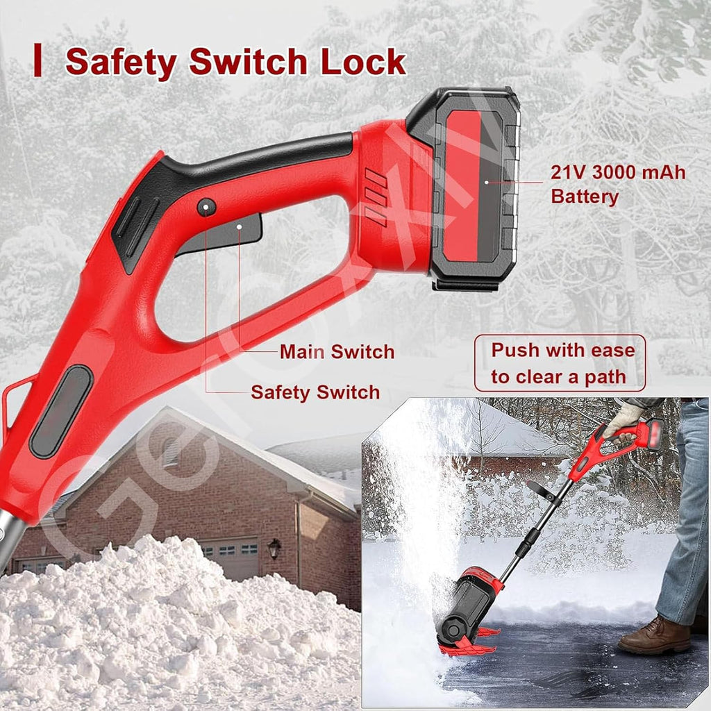 Cordless Snow Blower with Two Battery and Charger,Snow Machines for Outdoors,26FT Throw Distance,Directional Chute