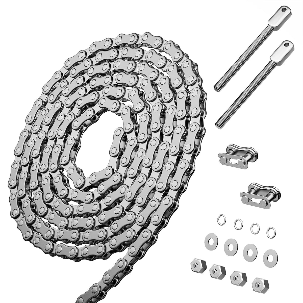 Wyckoff #40SS 08A 10FT Roller Chains Mount Kit,Sturdy Steel, Multi-Purpose