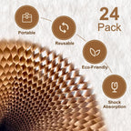 24 Pcs Wine Bottle Protector Sleeves by Honeycomb Paper