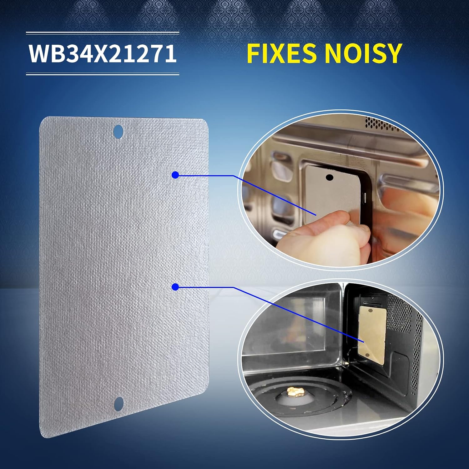 WB34X21271 Microwave Waveguide Cover Compatible with GE Hotpoint Kenmore | Mica Sheet Compatible with Microwave oven