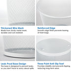 Office Mesh Trash Cans (10-Pack 4 Gal),Open Metal Wire Wastebaskets, Mesh Office Garbage Can,Waste Basket Trash Can