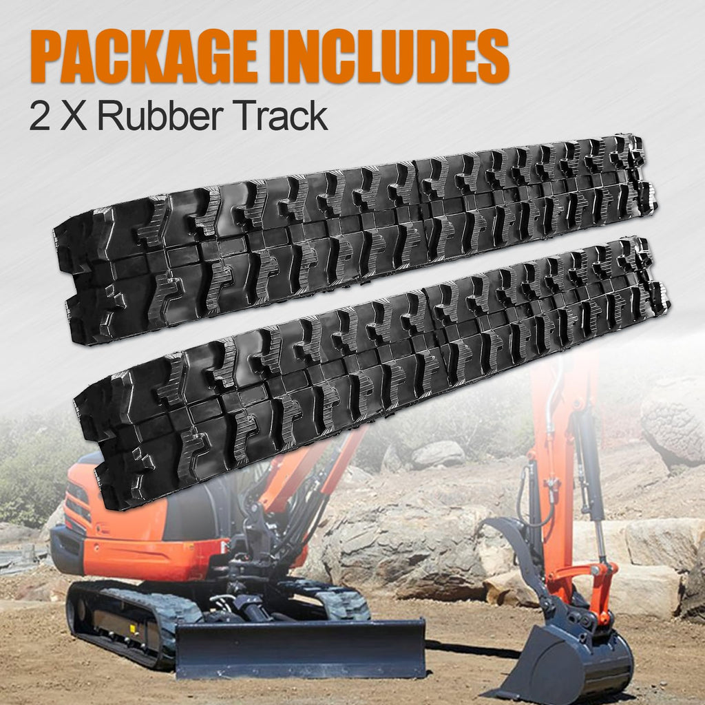 Kinglinyue 2Pack Rubber Track 180x72x37 Compatible with Mini Excavators