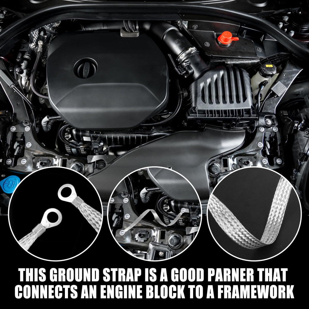 8pcs Ground Straps, 10/13/15/20 inch Grounding Strap (Silver-Thicken)