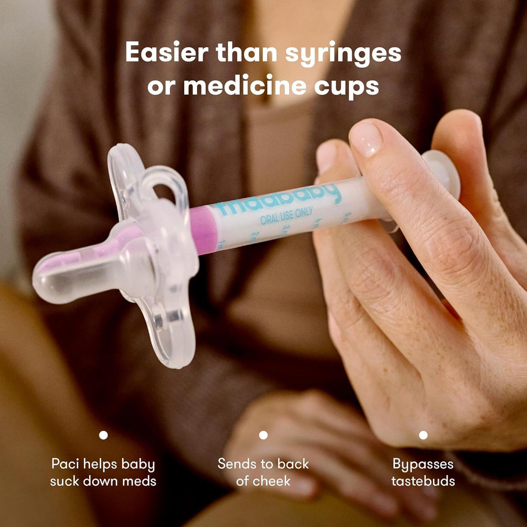Medicine Pacifier Syringe, Accu-Dose Paci, Medi Frida Dispenser for Mess & Fuss Free Use, Made in USA