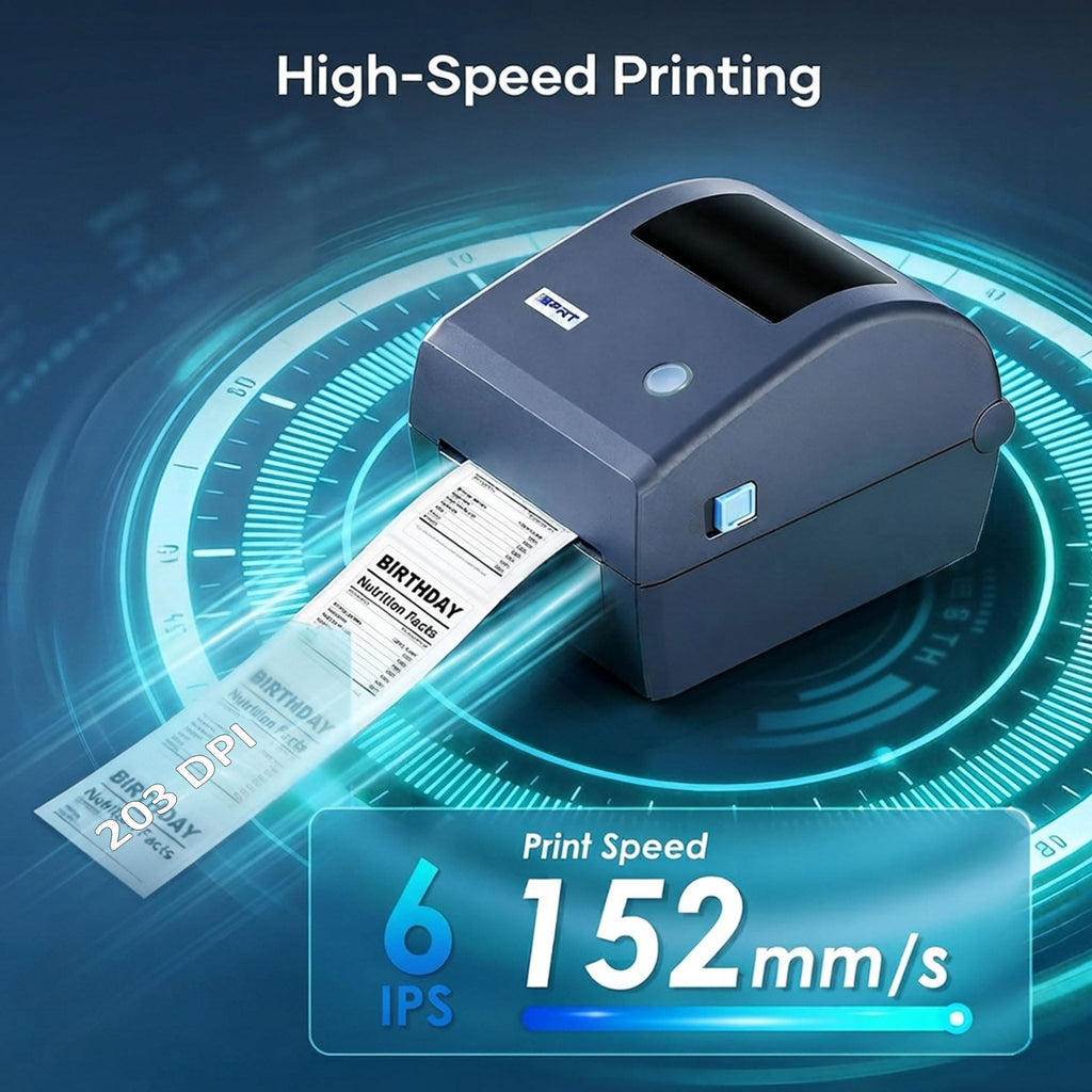 iD880 Industrial Thermal Label Printer - 4x6 Shipping Printer USB