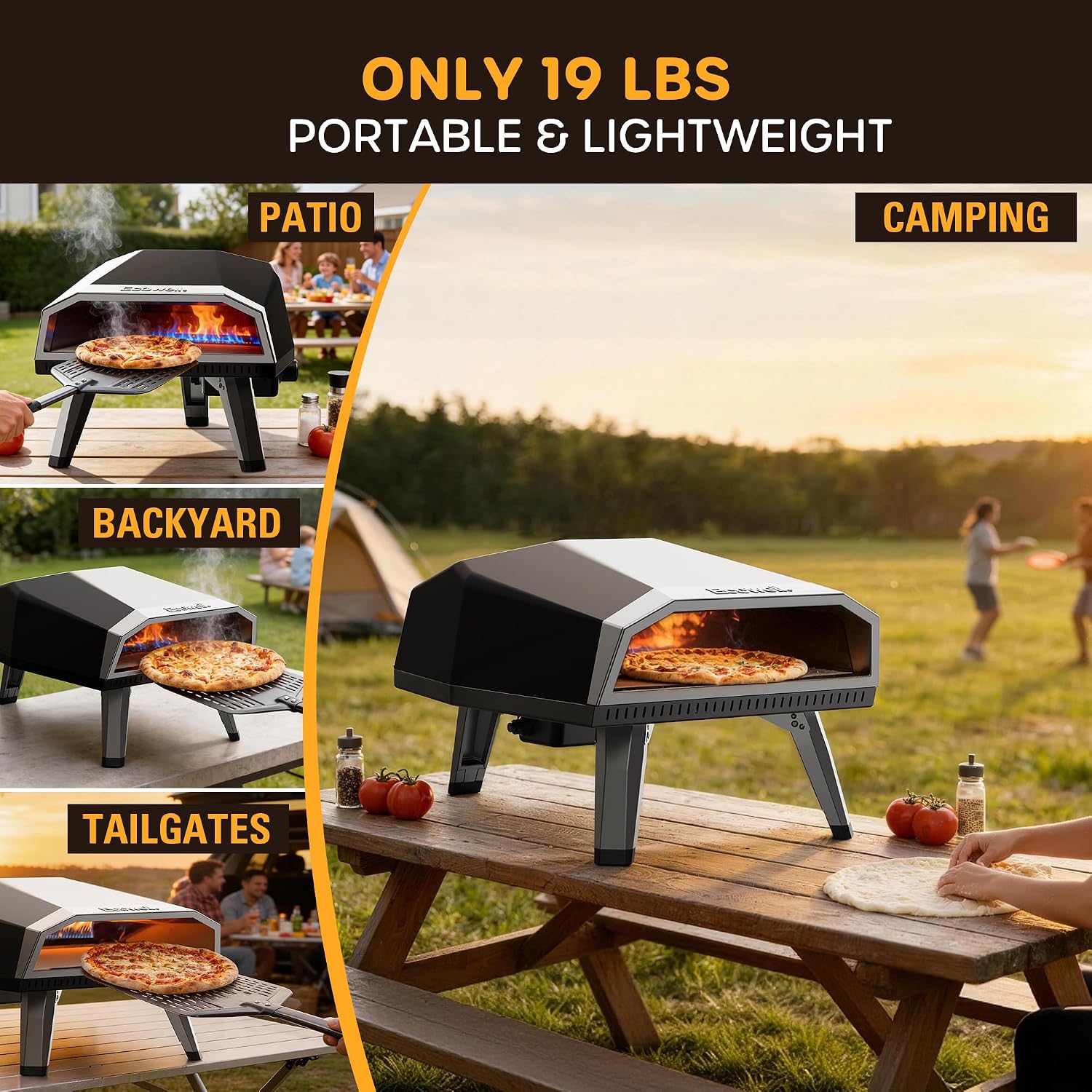 12 inch Gas Pizza Oven Outdoor Propane, Portable Pizza Oven