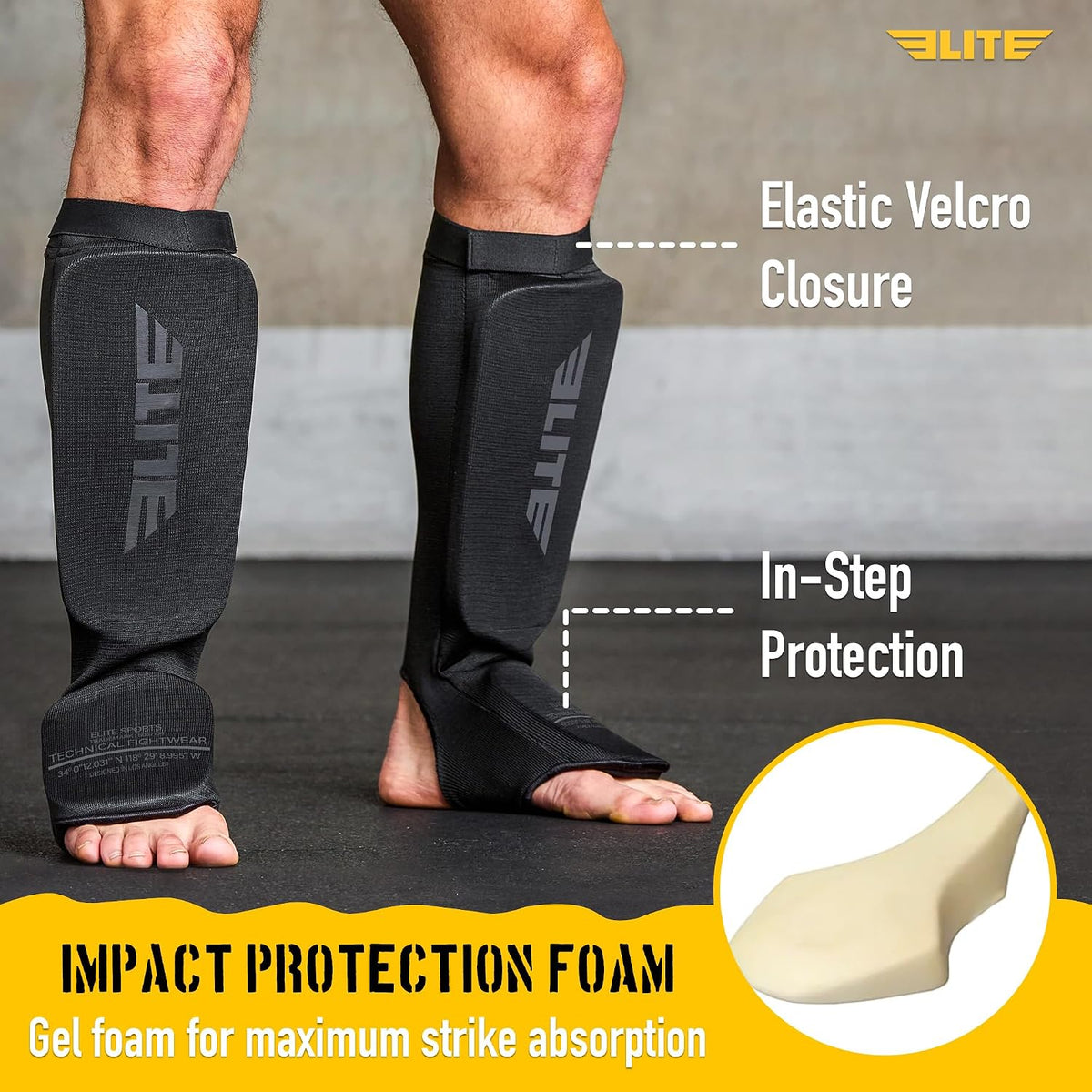 MMA Shin Pads for Muay Thai and Kickboxing, Protective Shin Guards with Instep Guard for Sparring and Training