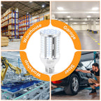 44W LED Corn Light Bulb(6 Pack),Fanless,(390 Watt Equivalent) E26/E39 Medium/Large Mogul Base LED Cob Lamp 5000K