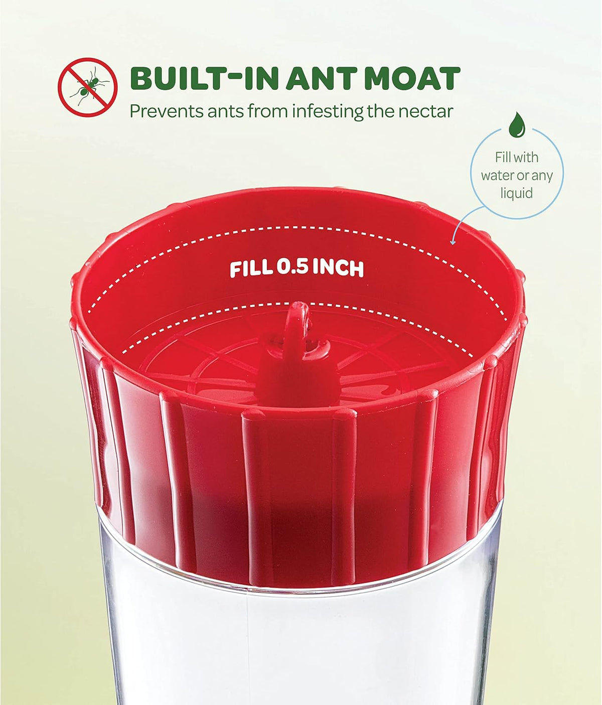 Hummingbird Feeders for Outdoors - 10 oz [Set of 2] Built-in Ant Moat