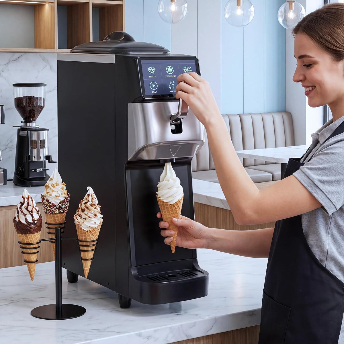 Commercial Soft Serve Ice Cream Maker Machine