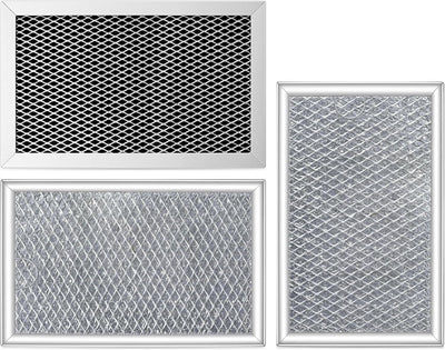 3Pcs Microwave Charcoal and Grease Filter Kit Compatible with GE Oven JVM6175EK5ES JVM6172SK5SS JVM6175SK5SS JVM6175YK5FS
