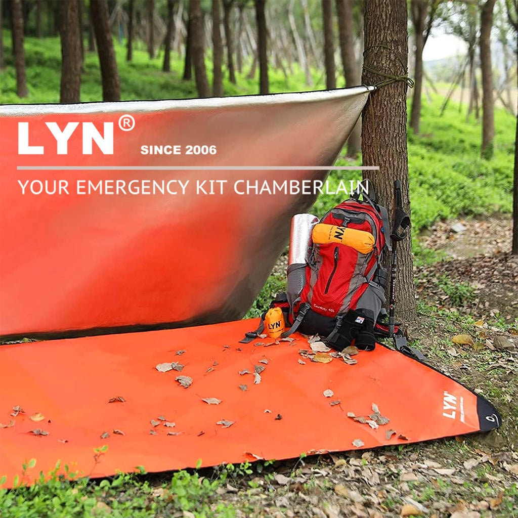 Heavy Duty Emergency Blanket Survival Gear Waterproof Insulated Blanket Emergency Tarp for Camping, Hiking, Bushcraft