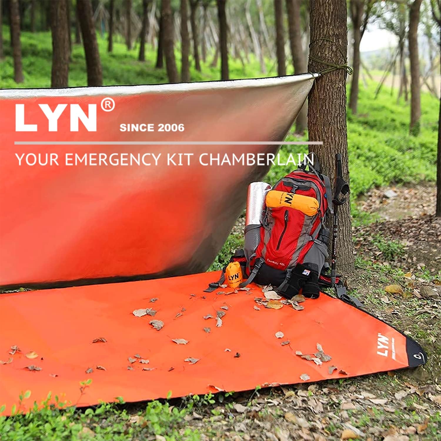 Heavy Duty Emergency Blanket Survival Gear Waterproof Insulated Blanket Emergency Tarp for Camping, Hiking, Bushcraft