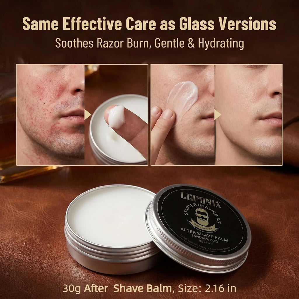 Men's Shaving Kit 4 Piece with Shaving Brush and Bowl Sandalwood