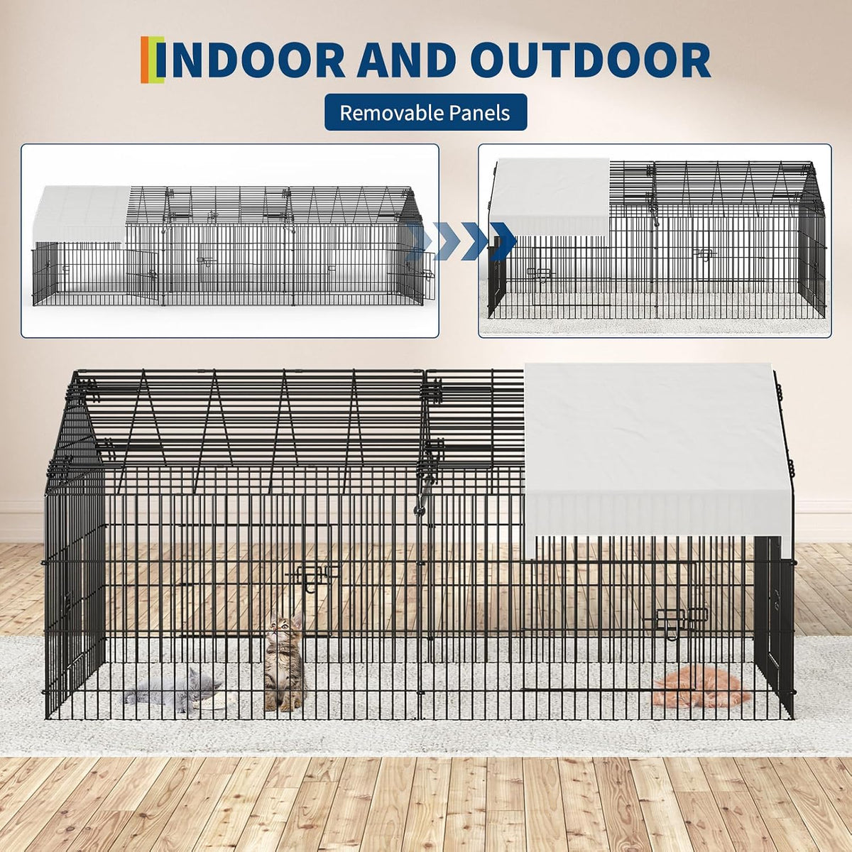 Chicken Run,Large Poultry Enclosure,130 Inch Outdoor Pen