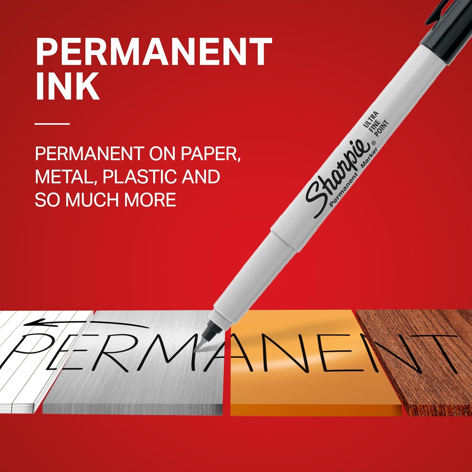 Permanent Markers, Ultra Fine Point, Assorted Colors, 12 Count