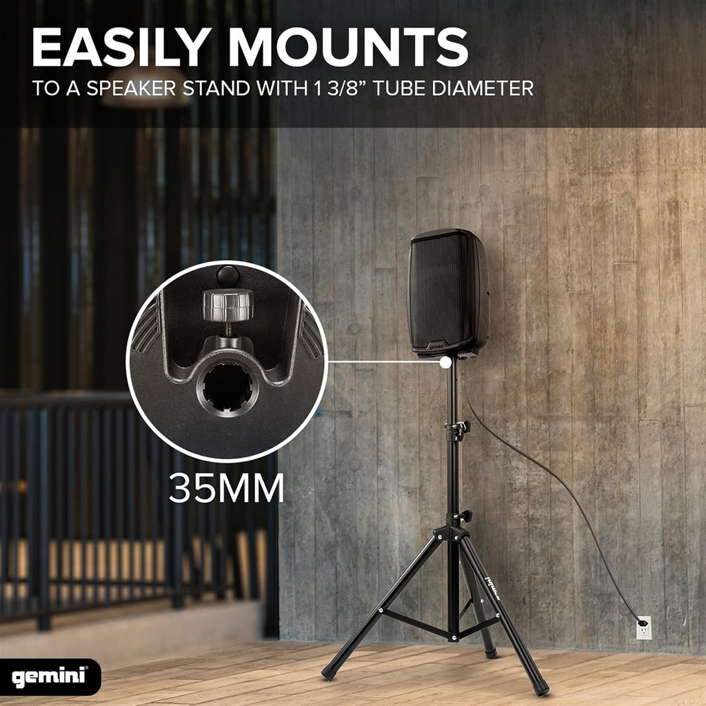 8" Powered PA Speaker, 300 Watts, Floor Monitor (AS-2108P) | 8" powered PA & floor monitor, 11 lb - switchable