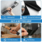 Textured Grip Tape, 4IN x 10FT Strong Anti Slip Rubber Tape, Waterproof & Heat Resistant with High Adhesion for