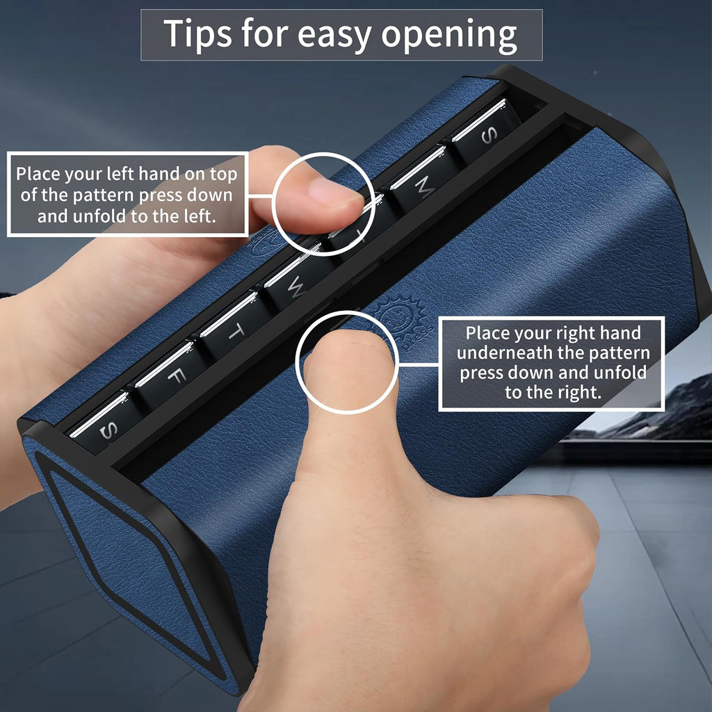 Pill Organizer 2 Times a Day, Am Pm Twice Daily Pill Case, Detachable Large Travel Pill Box 7 Day, Weekly Pill