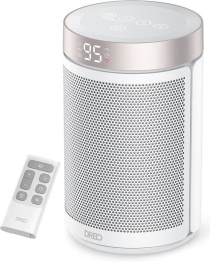 Space Heater, Portable Electric Heaters for Indoor Use with Remote | Adjustable Thermostat, 12H Timer, 5 Mode, 1500W
