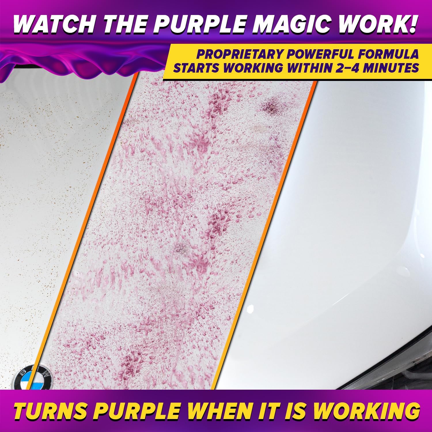 Iron Remover for Car Detailing – Iron Decon Spray, Pulls Out Brake Dust, Rust & Fallout - Contaminant Removal for Car