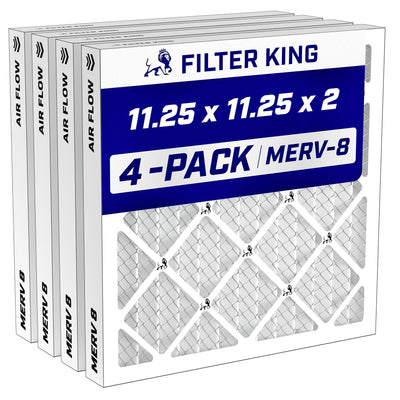 11.25x11.25x2 Air Filter MERV 8, AC Furnace Filters (4-Pack)