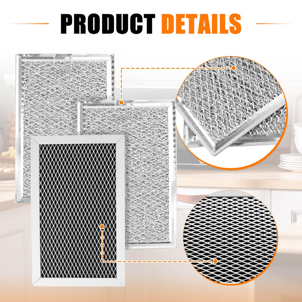 3Pcs Microwave Filter Set Compatible with Microwave JVM6175EK6ES
