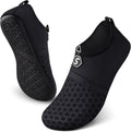 Water Shoes Quick-Dry Aqua Socks Barefoot Slip-on for Beach Pool Swim River Yoga Lake Surf Women Men Black SK001