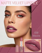 Matte Velvet Lipstick Long Lasting, Mauve Cream Smooth Lipstick for Women