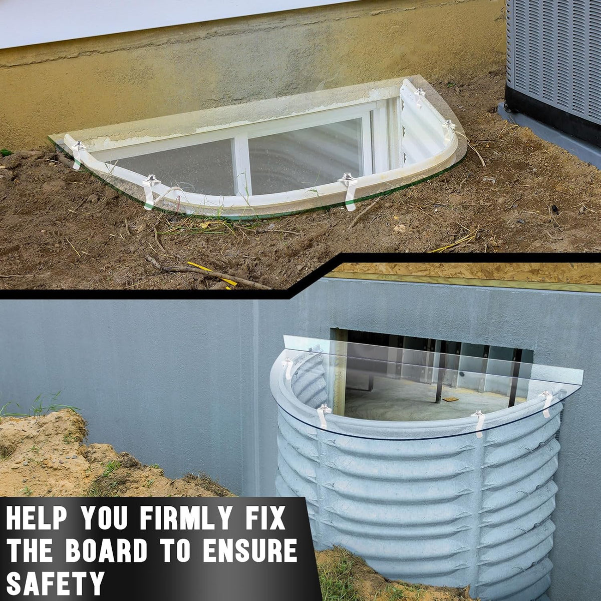 30 Set Window Well Cover Clips Outside 1.4 x 0.7 x 0.5 Inch Egress Window Well Covers Hardware Kit Basement Spring