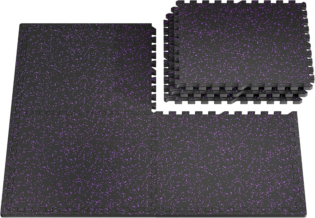 0.56" Rubber Top Gym Flooring, Heavy Duty Gym Mats for Home Gym
