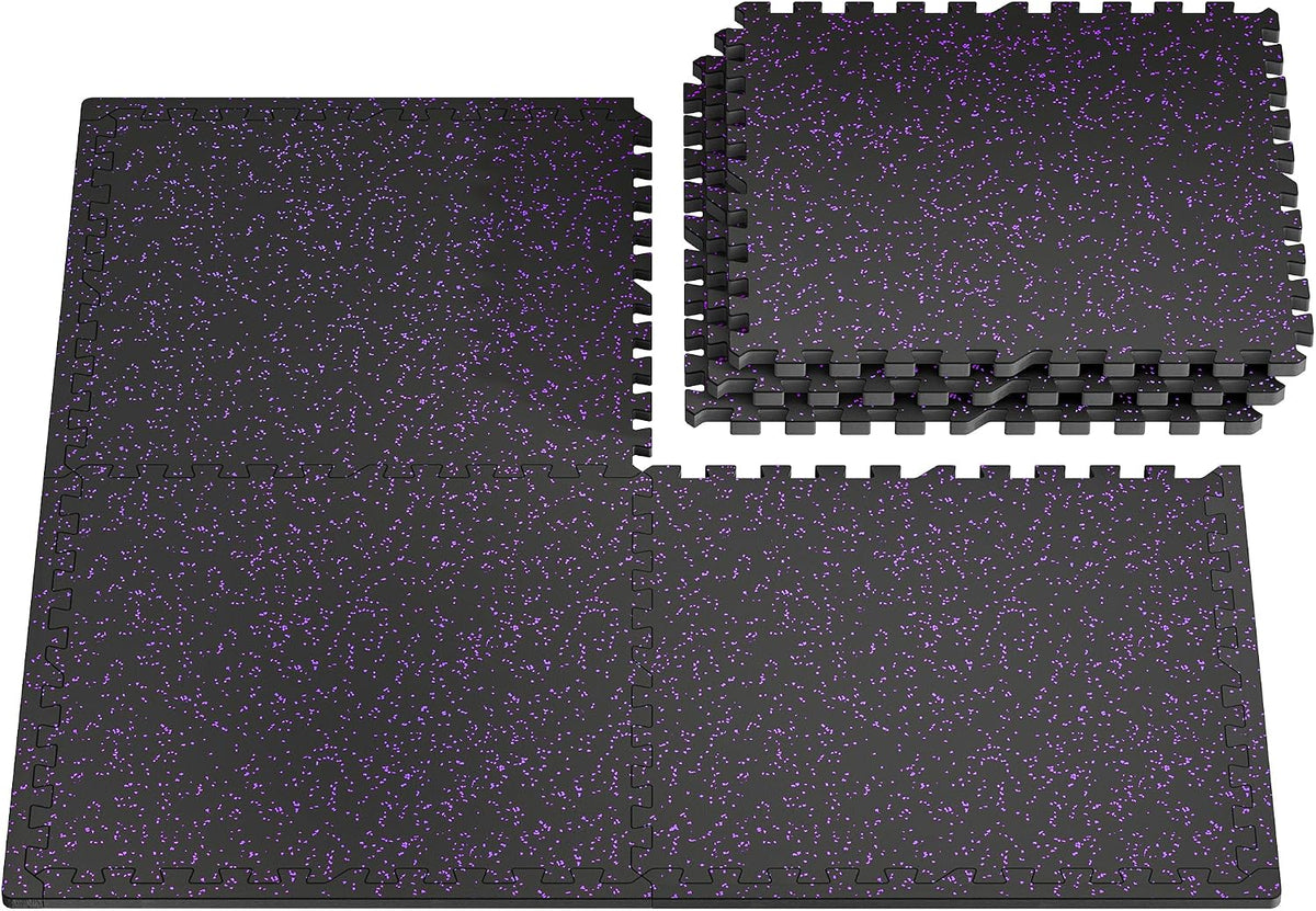 0.56" Rubber Top Gym Flooring, Heavy Duty Gym Mats for Home Gym